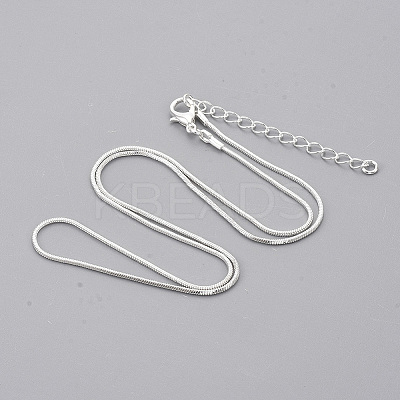 Brass Square Snake Chain Necklace Making X-MAK-T006-10A-S-1