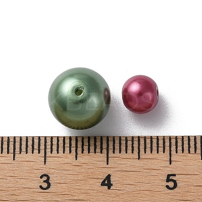 Eco-Friendly Dyed Glass Pearl Round Beads HY-X0006-1