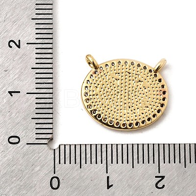 Brass Micro Pave Clear Cubic Zirconia Pendants KK-I360-015G-1