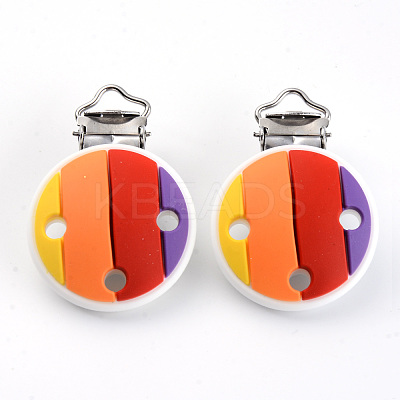 Food Grade Eco-Friendly Silicone Baby Pacifier Clips SIL-S003-05B-1
