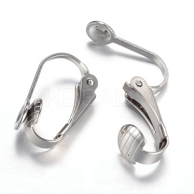 Tarnish Resistant 304 Stainless Steel Clip-on Earring Findings STAS-G081-63P-1