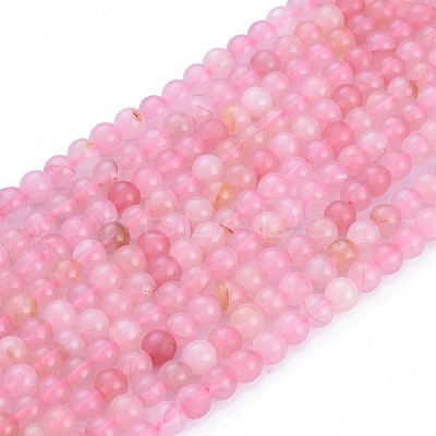 Natural Rose Quartz Beads Strands G-F591-04-6mm-1