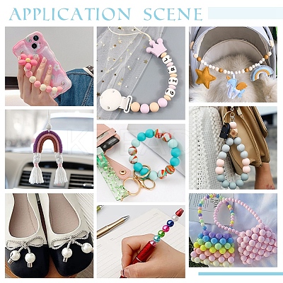 16 Style Food Grade Eco-Friendly Silicone Beads SIL-PH0001-08-1