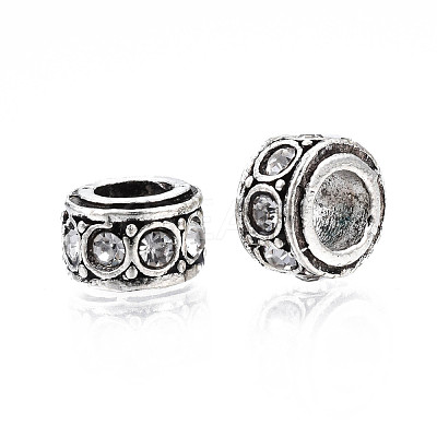 Alloy Rhinestone European Beads MPDL-Q212-001J-RS-1