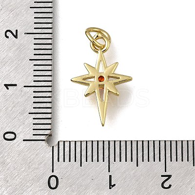 Brass Micro Pave Clear Cubic Zirconia Pendants ZIRC-I070-005G-1