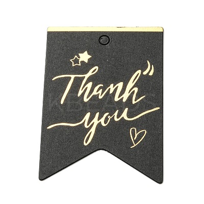 100Pcs Hot Stamping Thank You Paper Gift Tags CDIS-A007-01C-1