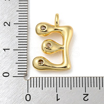 Rack Plating Brass Micro Pave Cubic Zirconia Pendants KK-A200-24G-E-1