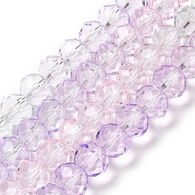 Transparent Painted Glass Beads Strands DGLA-A034-T8mm-A23-1