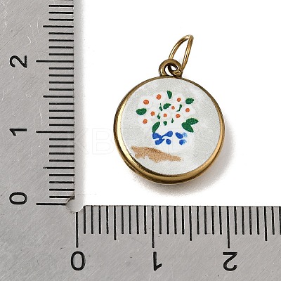 Double-sided Printed 304 Stainless Steel Pendants SA-CBA45D9-01B-1