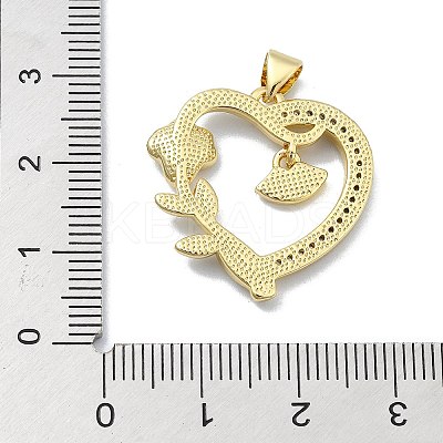Brass Micro Pave Clear Cubic Zirconia Pendants KK-A221-27B-G-1