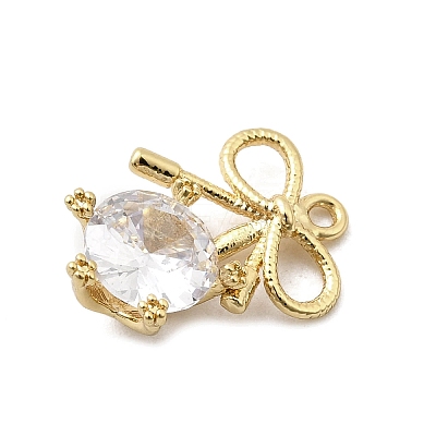 Brass Micro Pave Cubic Zirconia Pendants KK-A275-19B-G-1