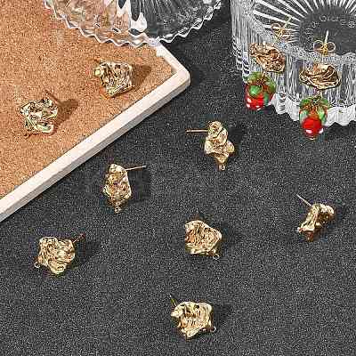 SHEGRACE Brass Stud Earring Findings XGRQ64841-869G-1