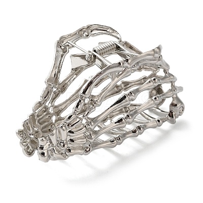 Halloween Alloy Claw Hair Clips for Women Girls AJEW-A056-06B-P-1