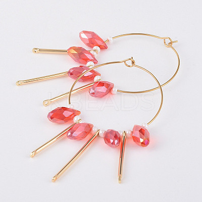 316L Surgical Stainless Steel Hoop Earring EJEW-JE03678-02-1
