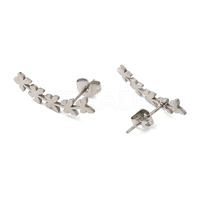 Non-Tarnish 304 Stainless Steel Stud Earrings EJEW-H095-02P-1