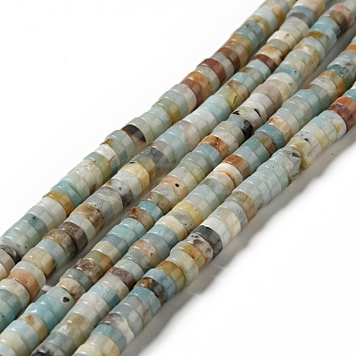 Natural Amazonite Heishi Beads Strands G-I326-08-1