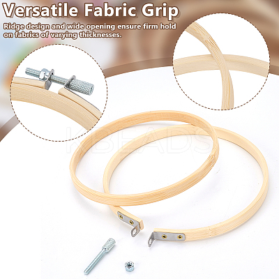 9Pcs 9 Styles Bamboo Embroidery Hoops DIY-GO0003-09-1