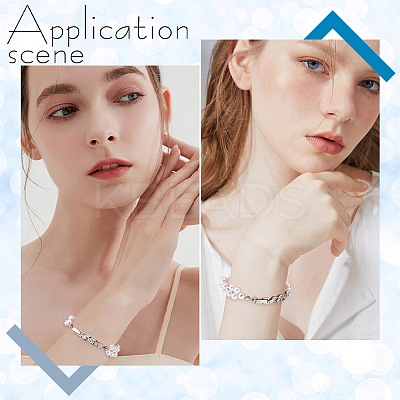10Pcs 2 Colors Rack Plating Brass Clear Cubic Zirconia Watch Band Clasps KK-DC0001-43-1