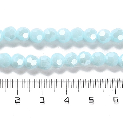 Electroplate Opaque Glass Beads Strands EGLA-A035-P6mm-A10-1