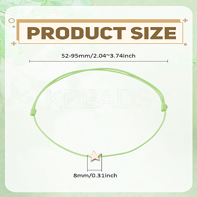 1Pc Adjustable Waxed Cord Bracelets BJEW-LP0002-41E-1