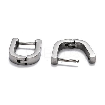 Tarnish Resistant 304 Stainless Steel Huggie Hoop Earrings STAS-H156-12B-P-1
