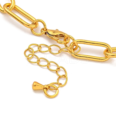 Brass Paperclip Chains Bracelets for Women LS-BJEW-G703-09G-1