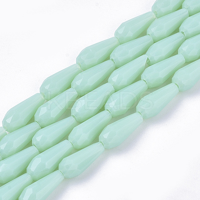 Opaque Solid Color Glass Beads Strands GLAA-T009-001H-1