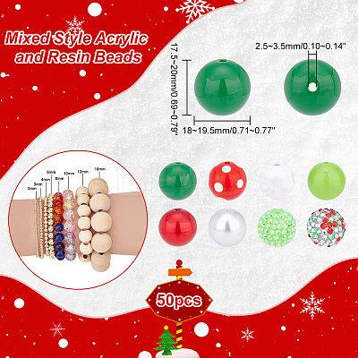 1 Set Mixed Style Acrylic and Resin Beads MACR-PH0001-56B-1