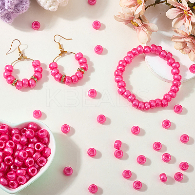 800Pcs Plastic Pearlized Beads KY-SP0001-53C-1