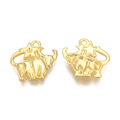 Golden Plated Alloy Pendant Rhinestone Settings PALLOY-WH0067-15G-02-1