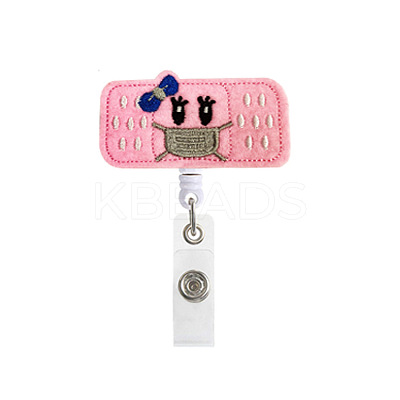 Medical Theme Cloth & ABS Plastic Retractable Badge Reel PW-WG36695-01-1