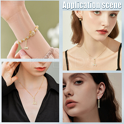 12Pcs 12 Styles Rack Plating Brass Micro Pave Clear Cubic Zirconia Tool Pendants KK-BBC0021-90-1