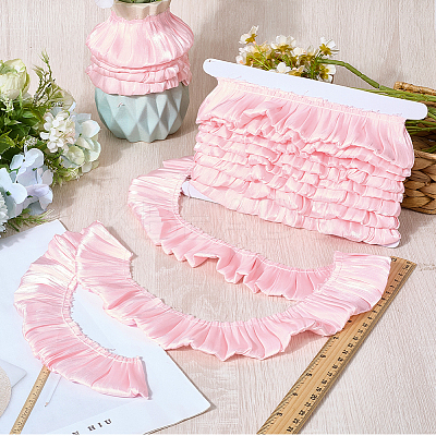 5M Double Layer Polyester Pleated Lace Ribbon OCOR-CY0001-41C-1