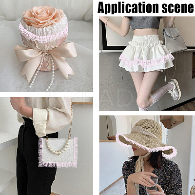 10M Cotton Pleated Flower Lace Trim OCOR-CY0002-28A-1