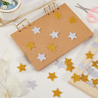 360Pcs 2 Colors EVA Glitter Powder Stickers DIY-SP0001-83-1