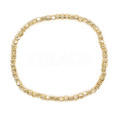 Summer Synthetic Gemstone Square Beaded Stretch Bracelets ME2260-1