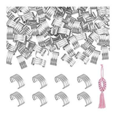 120Pcs Brass Folding Crimp Ends KK-PH0014-10P-1