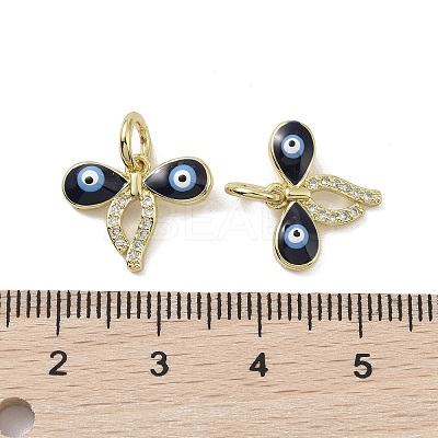 Real 18K Gold Plated Brass Micro Pave Cubic Zirconia Pendants KK-L209-072G-04-1