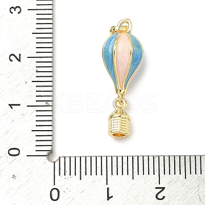 Brass Enamel Hot Air Balloon Pendants KK-H254-01G-02-1