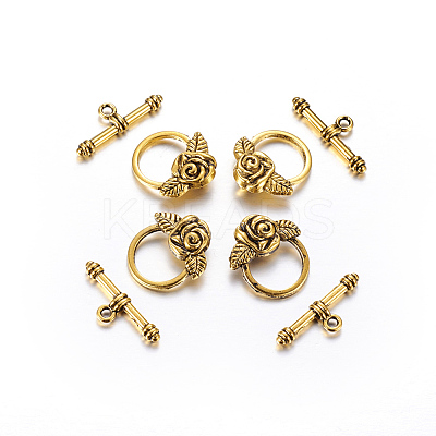 Tibetan Style Toggle Clasps LS-GLF0026Y-1