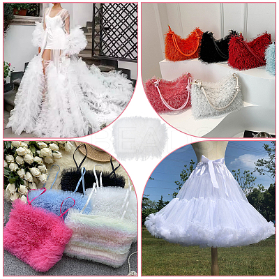 3 Yards Polyester Pleated Lace Trim OCOR-CY0001-02B-1