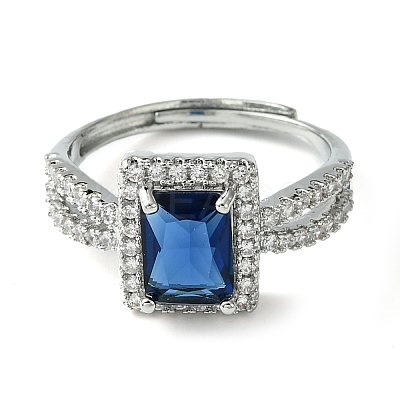 Brass Micro Pave Cubic Zirconia Ring RJEW-Z033-05A-1