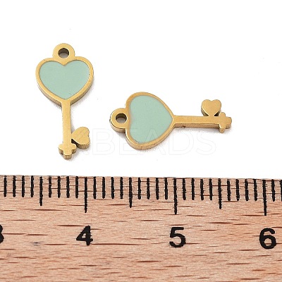 Ion Plating(IP) 316 Stainless Steel Enamel Charms STAS-U014-63G-02-1