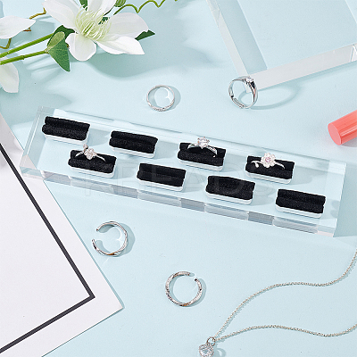 8-Slot Acrylic Finger Ring Display Rack RDIS-WH0002-10-1