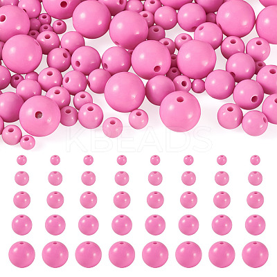 100Pcs 5 Styles Opaque Acrylic Beads MACR-TADJ0001-12F-1