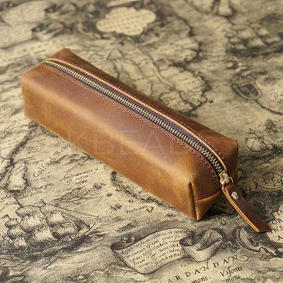 Rectangle Leather Pen Bags AJEW-WH20001-27B-02-1