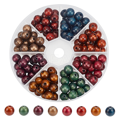 8 Colors Acrylic Beads MACR-PH0001-43-1
