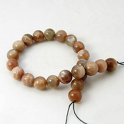 Natural Sunstone Beads Strands X-G-G099-6mm-14-1