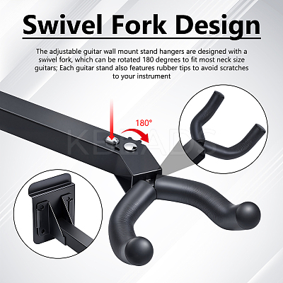 12Pcs Wall-mounted Iron Guitar Hangers ODIS-WA0001-07-1