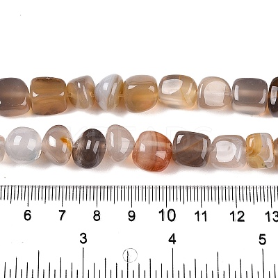 Natural Grey Agate Beads Strands G-N342-64-1